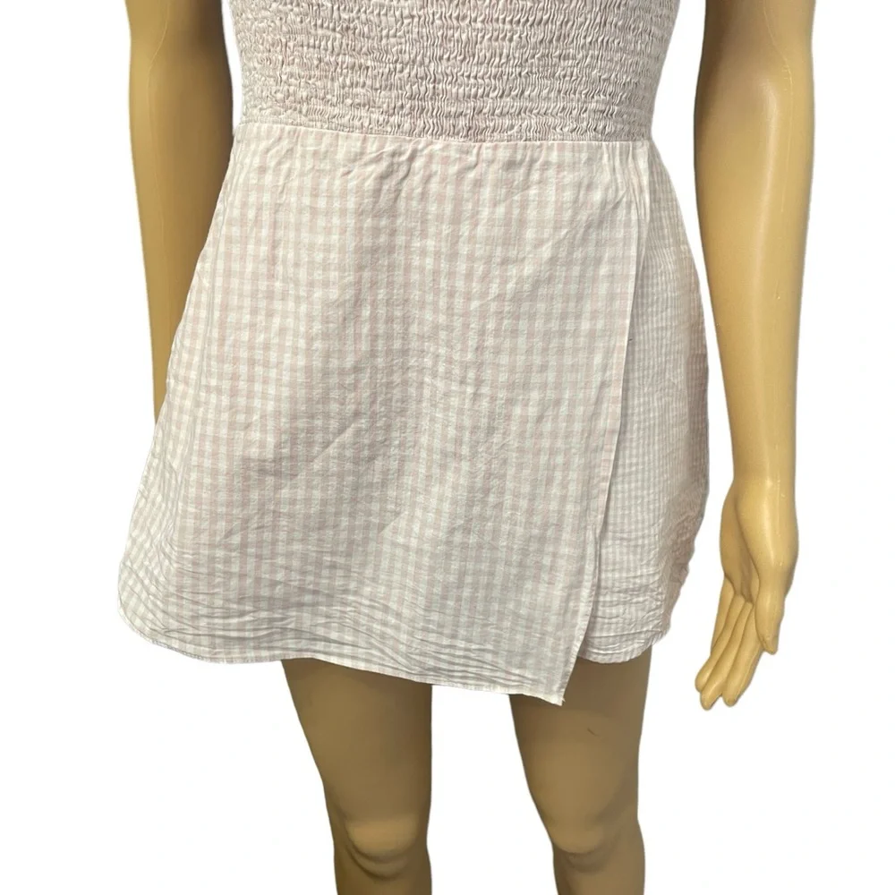 URBAN OUTFITTERS pink checkered skort romper size Small - Picture 3 of 9